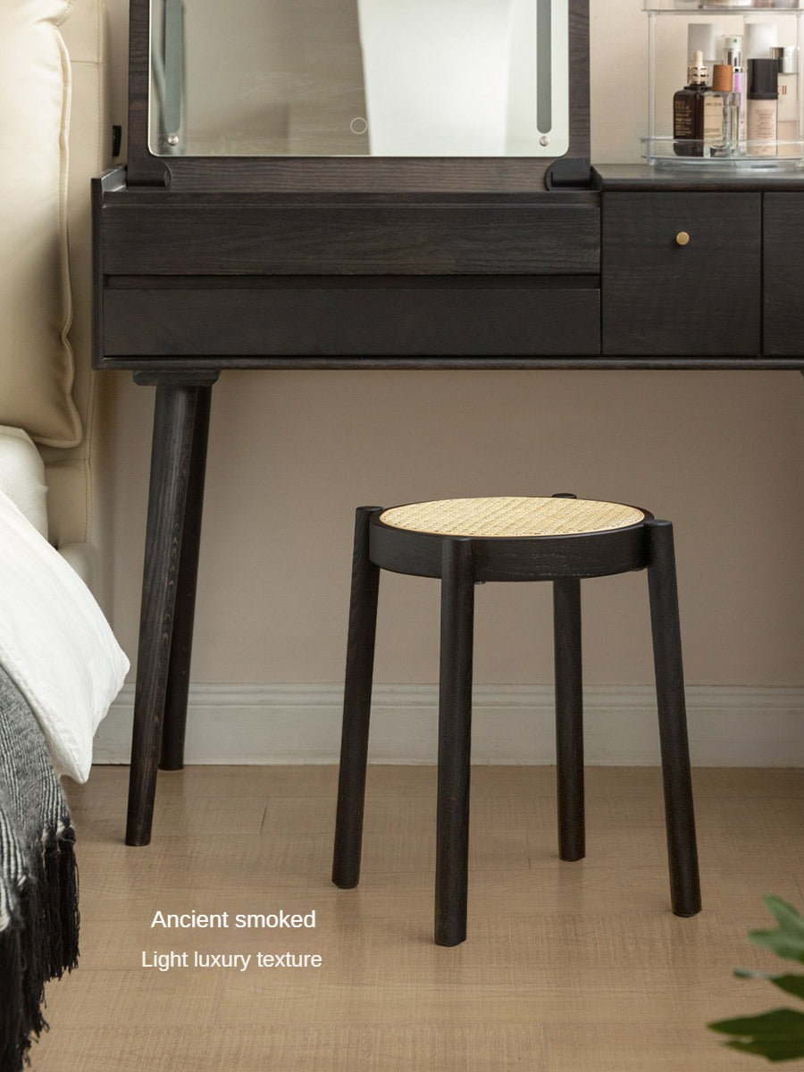 Oak Round Solid Wood Stool