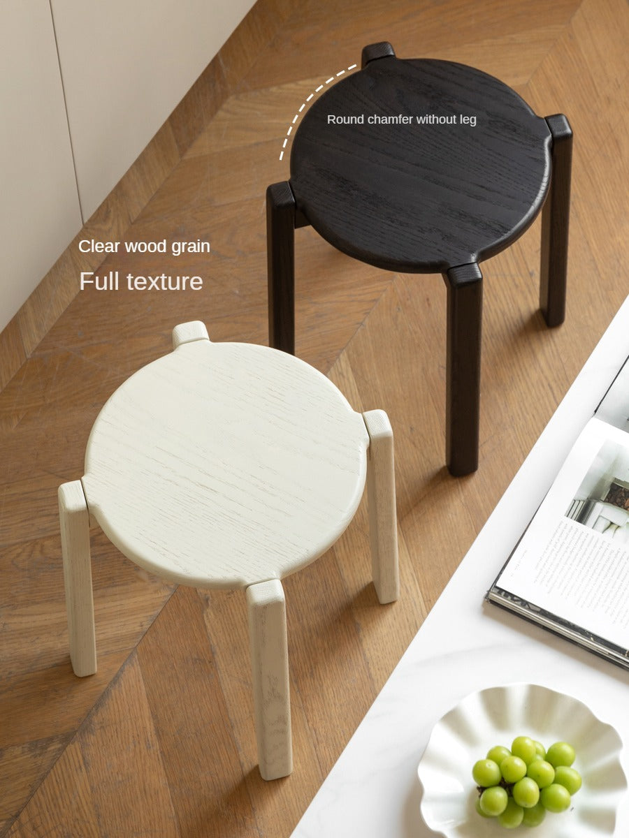 Oak Solid Wood Stacking Stool