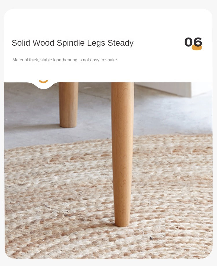Beech solid wood makeup stool: