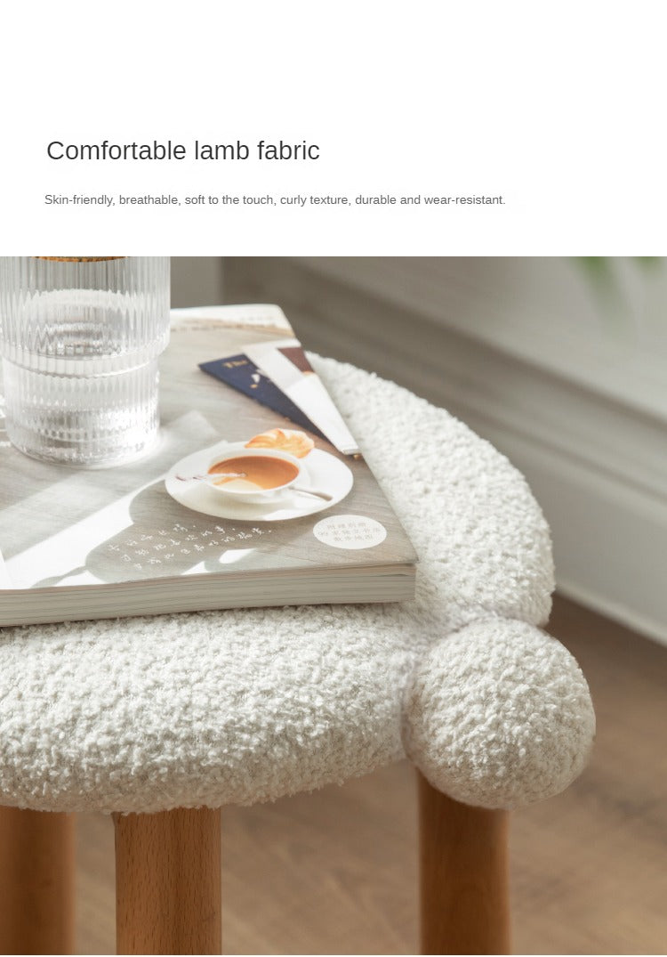 Black Walnut, Oak, Cherry, Beech, Sandalwood Solid Wood Makeup Stool