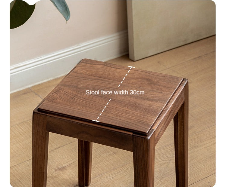 Black Walnut, Oak Solid Wood Foldable Modern Stool