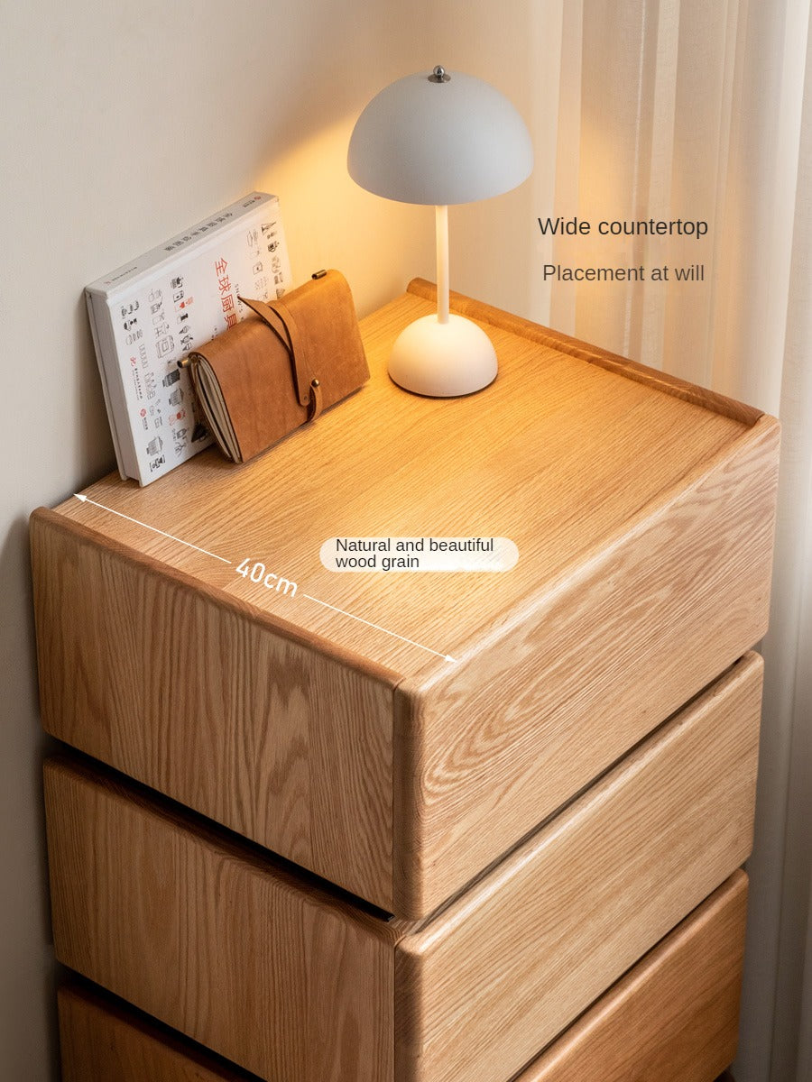 Black Walnut, Cherry, Oak Solid Wood Free Combination Storage Nightstand