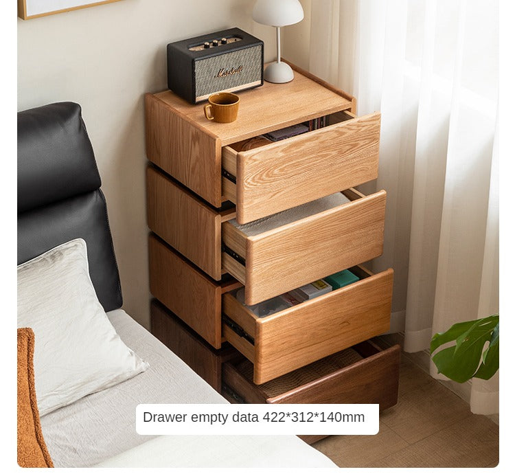 Black Walnut, Cherry, Oak Solid Wood Free Combination Storage Nightstand