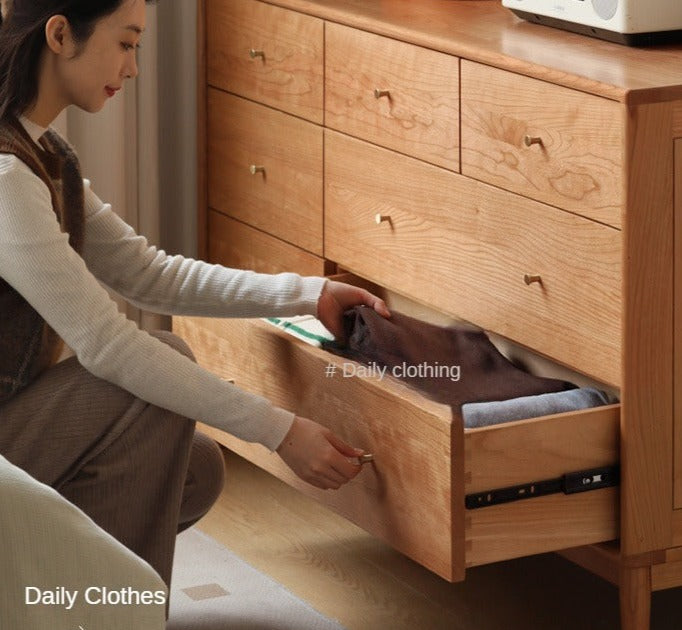 Cherry Solid Wood Chest of Drawers