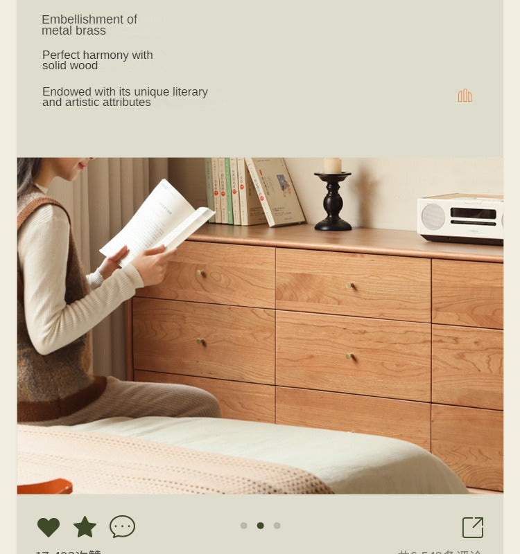 Cherry Solid Wood Chest of Drawers