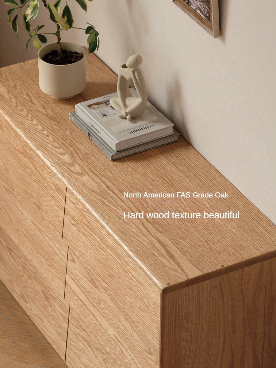 Ash, Oak Solid Wood Slanted Surface Chest of Drawers