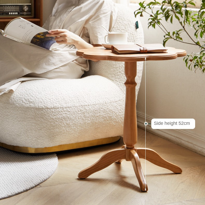 Cherry, Poplar Solid Wood Retro Side Table