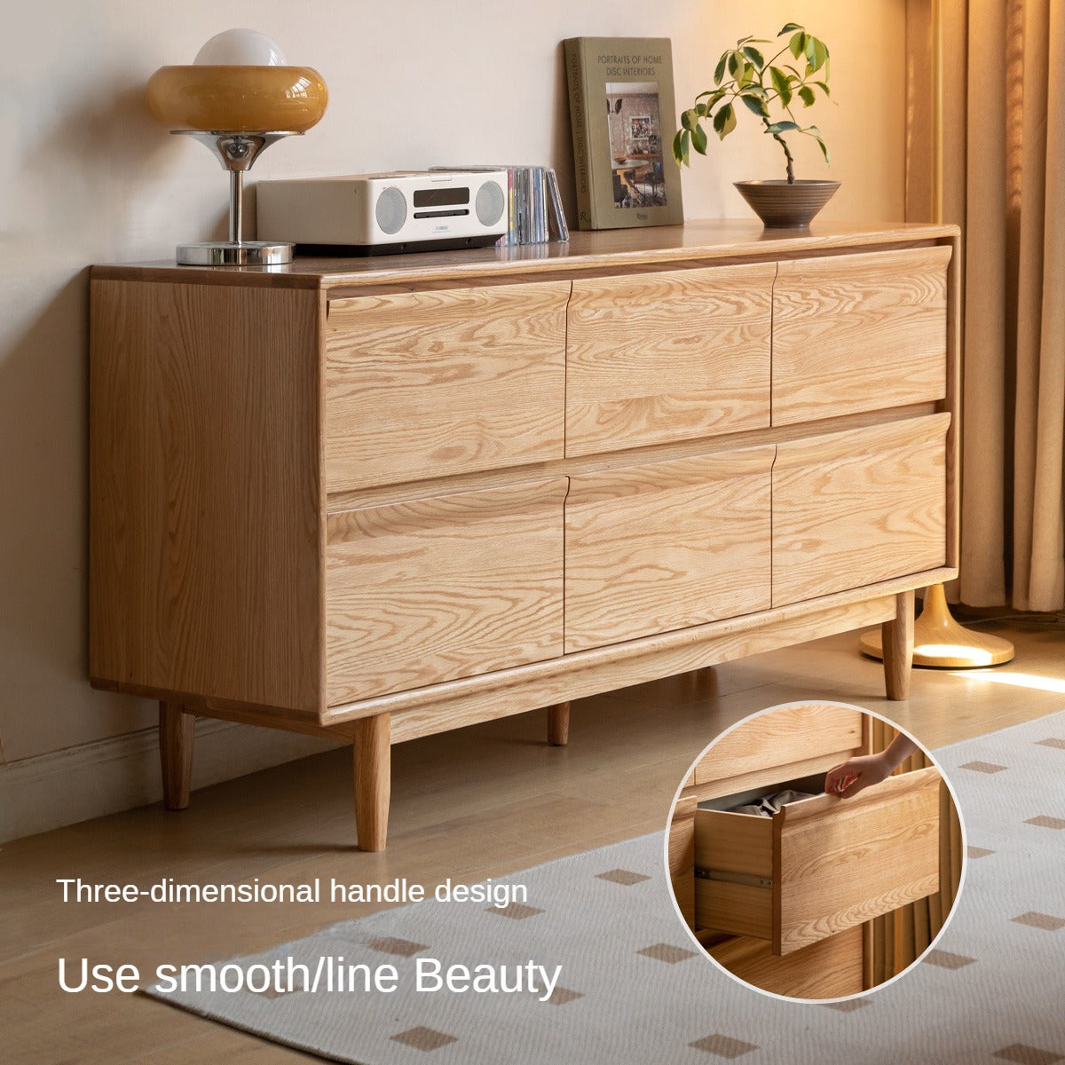 Ash, Oak Solid Wood Cabinet