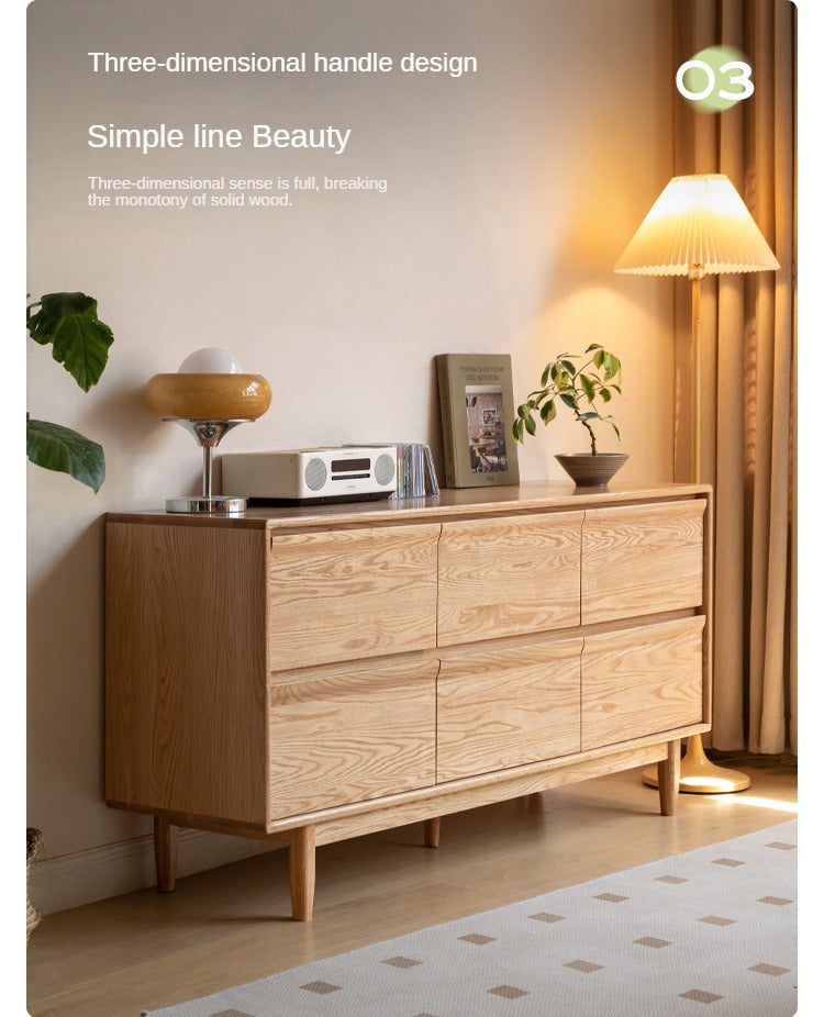 Ash, Oak Solid Wood Cabinet