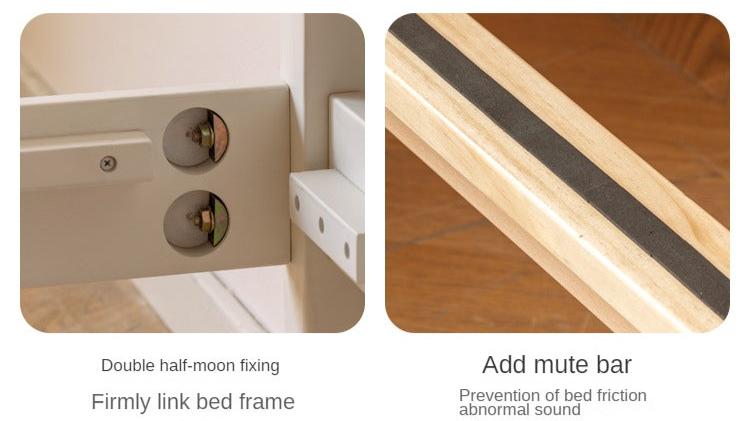 Rubber Wood Children's Bed American Cream Style.