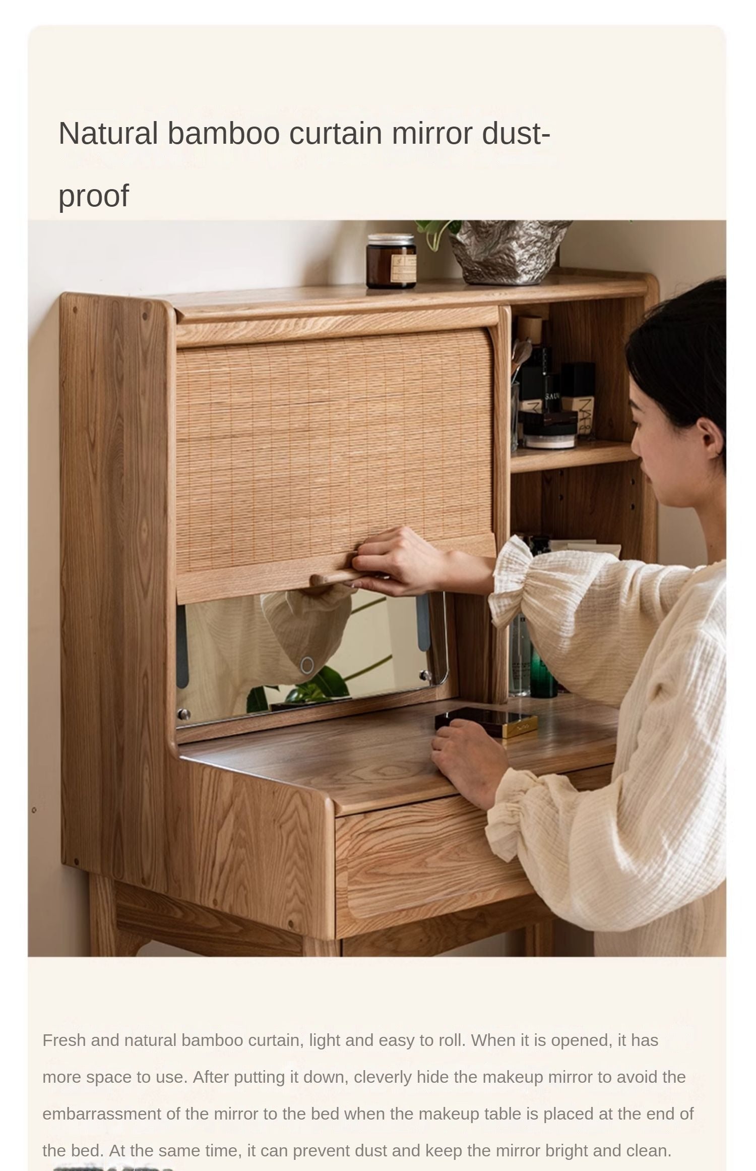 Ash, Oak Solid Wood Dressing Table.