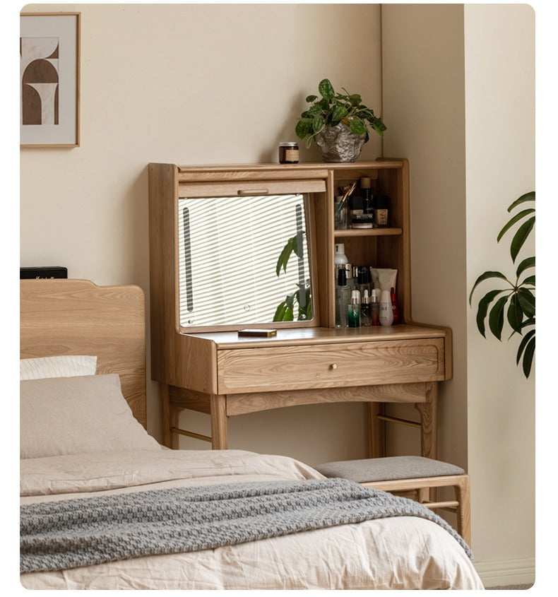 Ash, Oak Solid Wood Vanity Table.