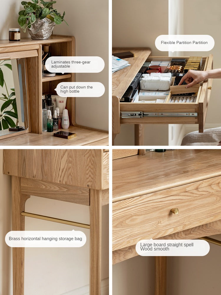Ash, Oak Solid Wood Dressing Table.