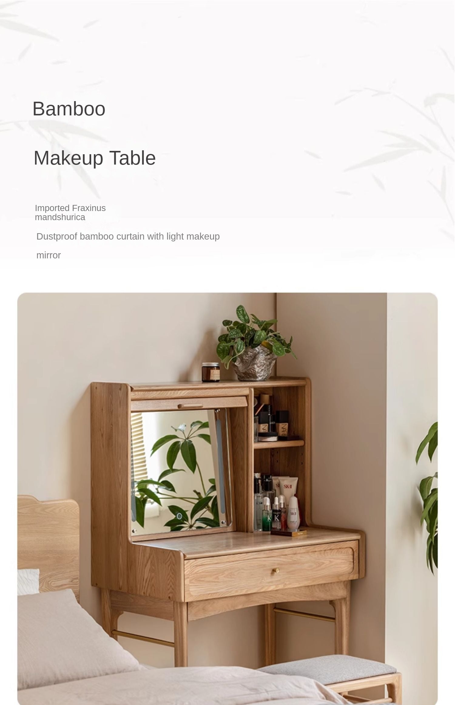 Ash, Oak Solid Wood Dressing Table.