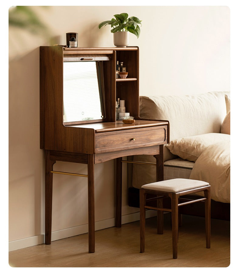 Ash, Oak, Black Walnut Solid Wood Dressing Table.