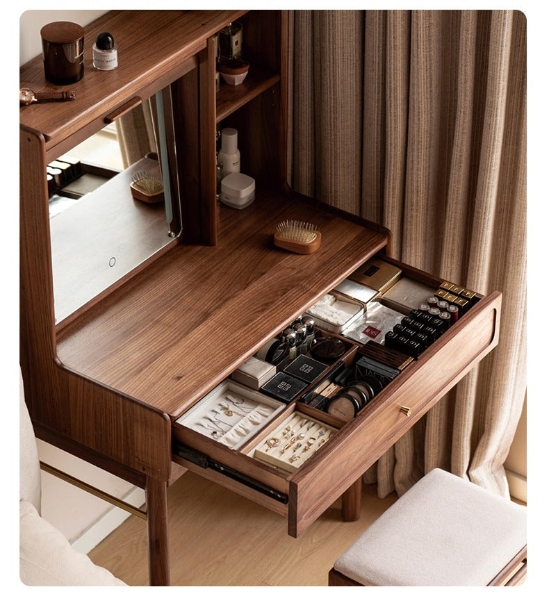 Ash, Oak, Black Walnut Solid Wood Dressing Table.