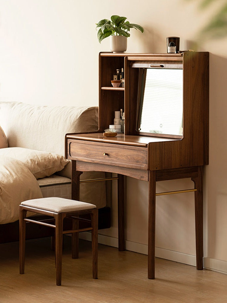 Ash, Black Walnut Solid Wood Vanity Table