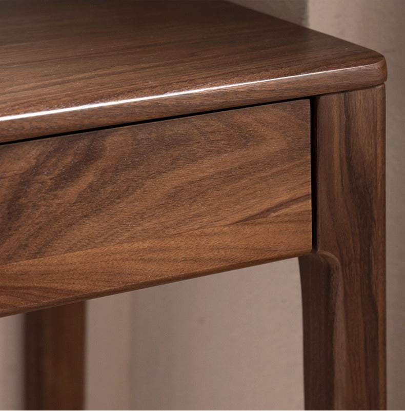 Black Walnut, Ash Solid Wood Flip Dressing Table.