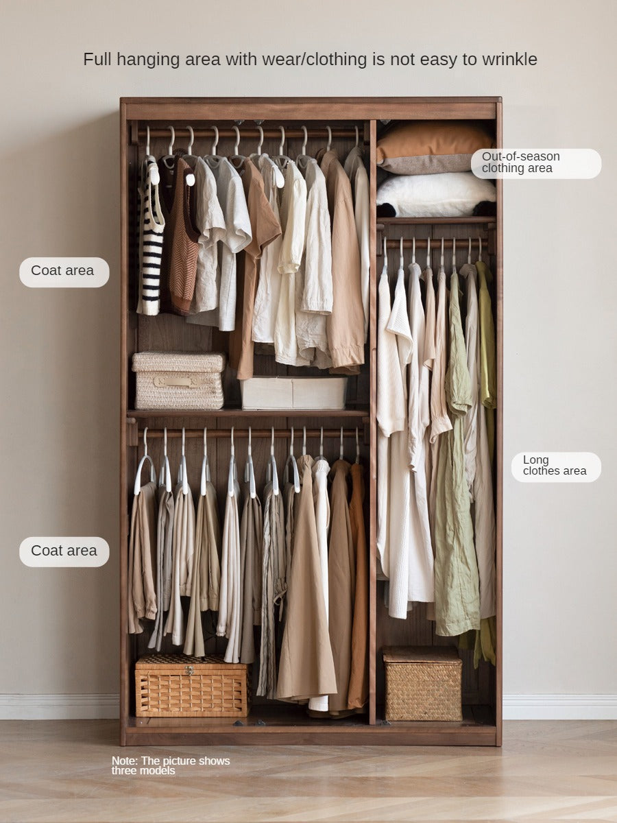 Black Walnut Solid Wood Wardrobe.