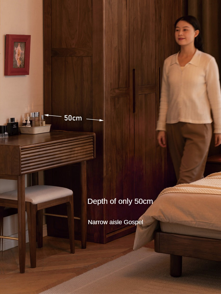 Black Walnut Solid Wood Wardrobe.