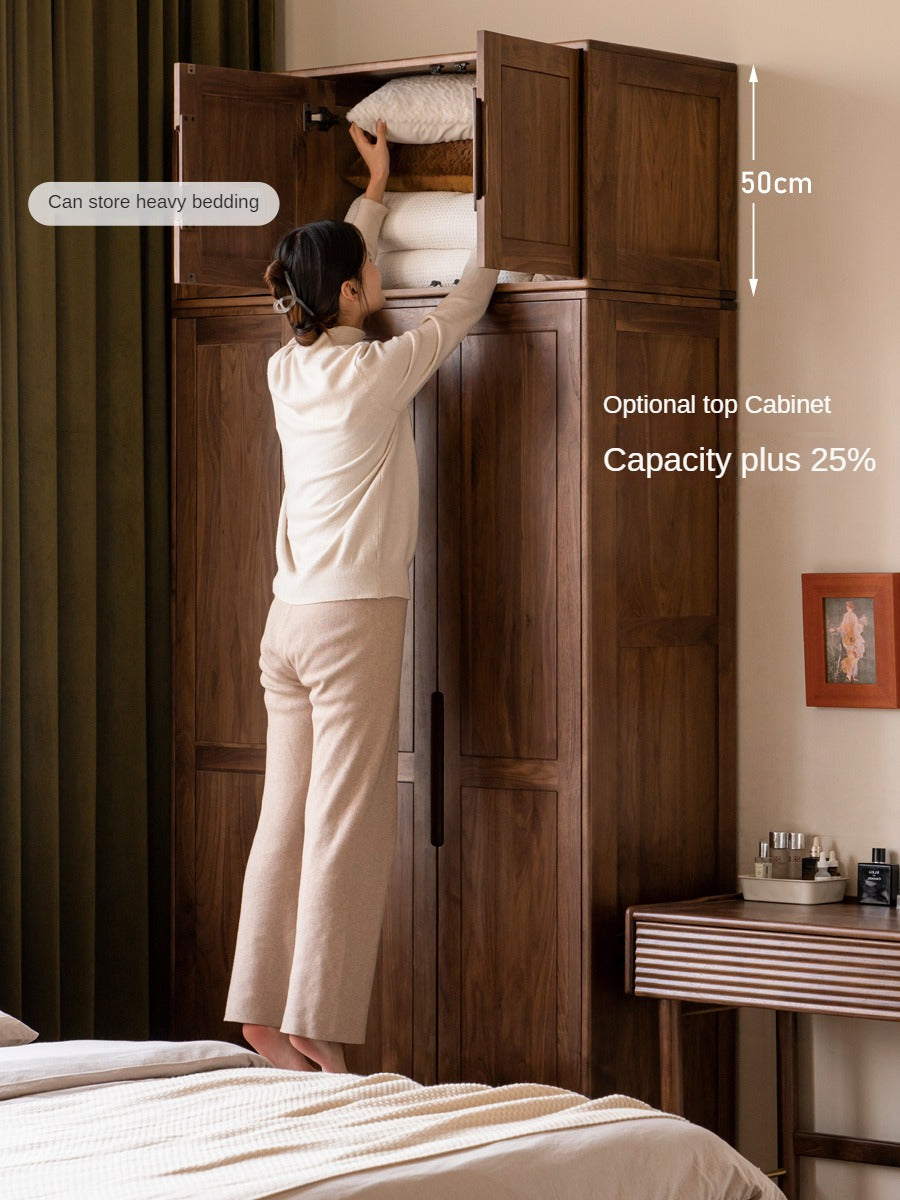 Black Walnut Solid Wood Wardrobe.