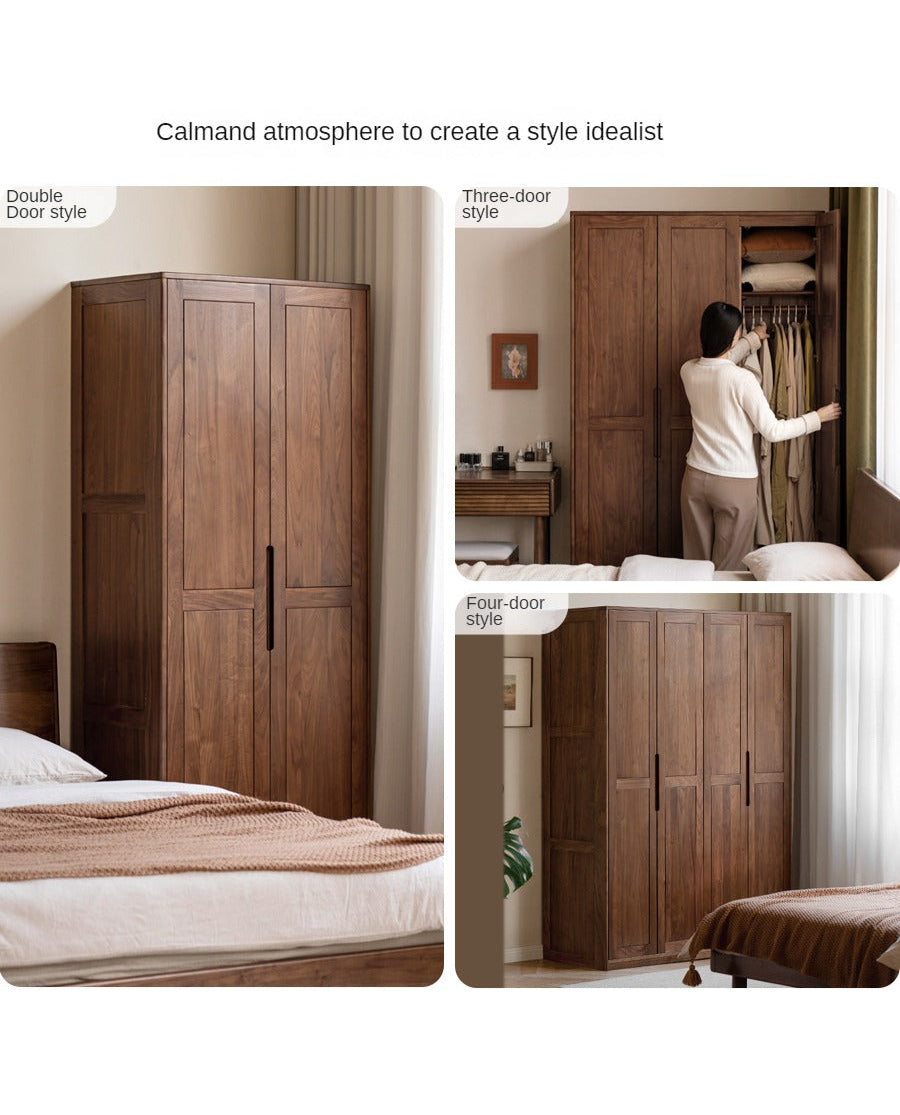 Black Walnut Solid Wood Wardrobe.