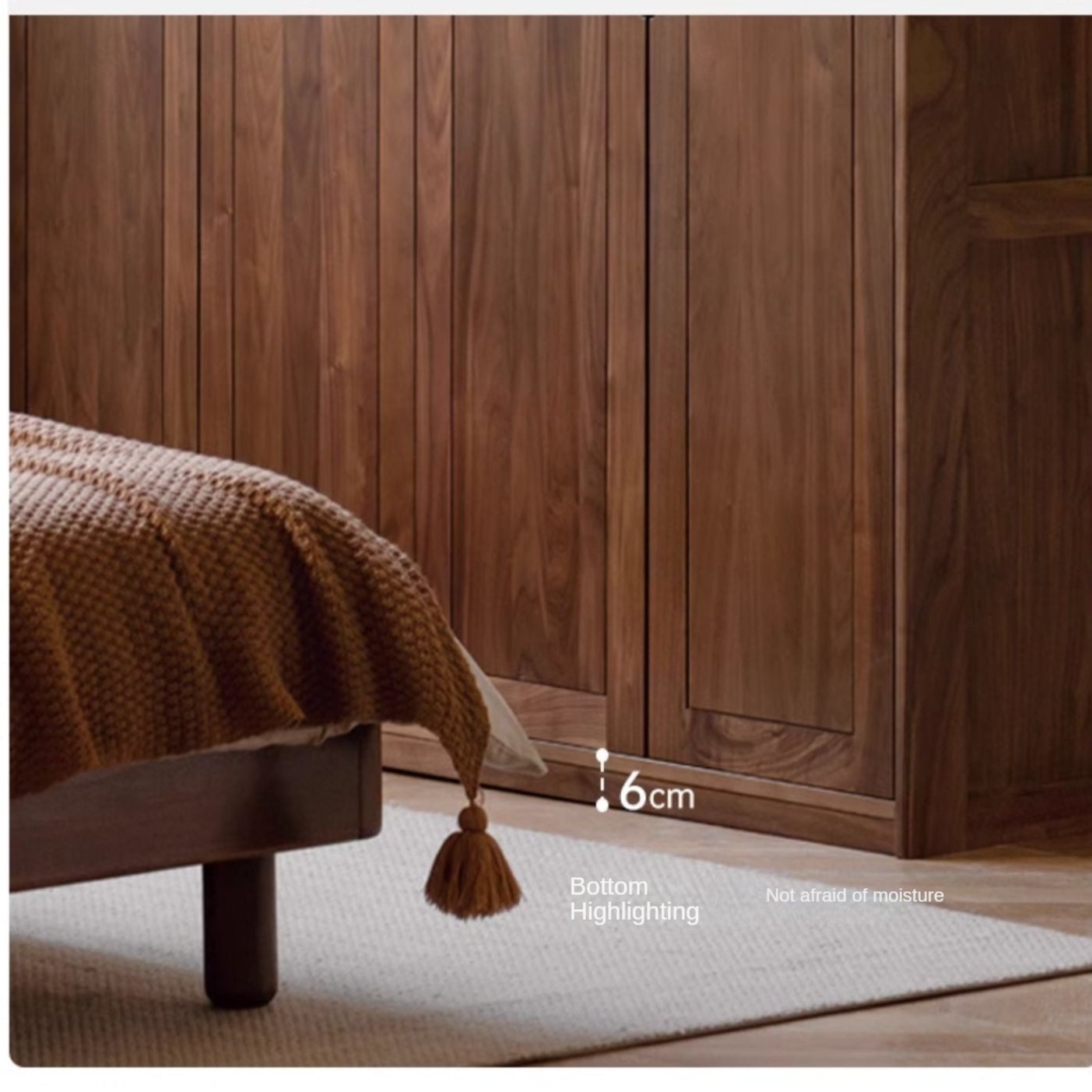 Black Walnut Solid Wood Wardrobe.