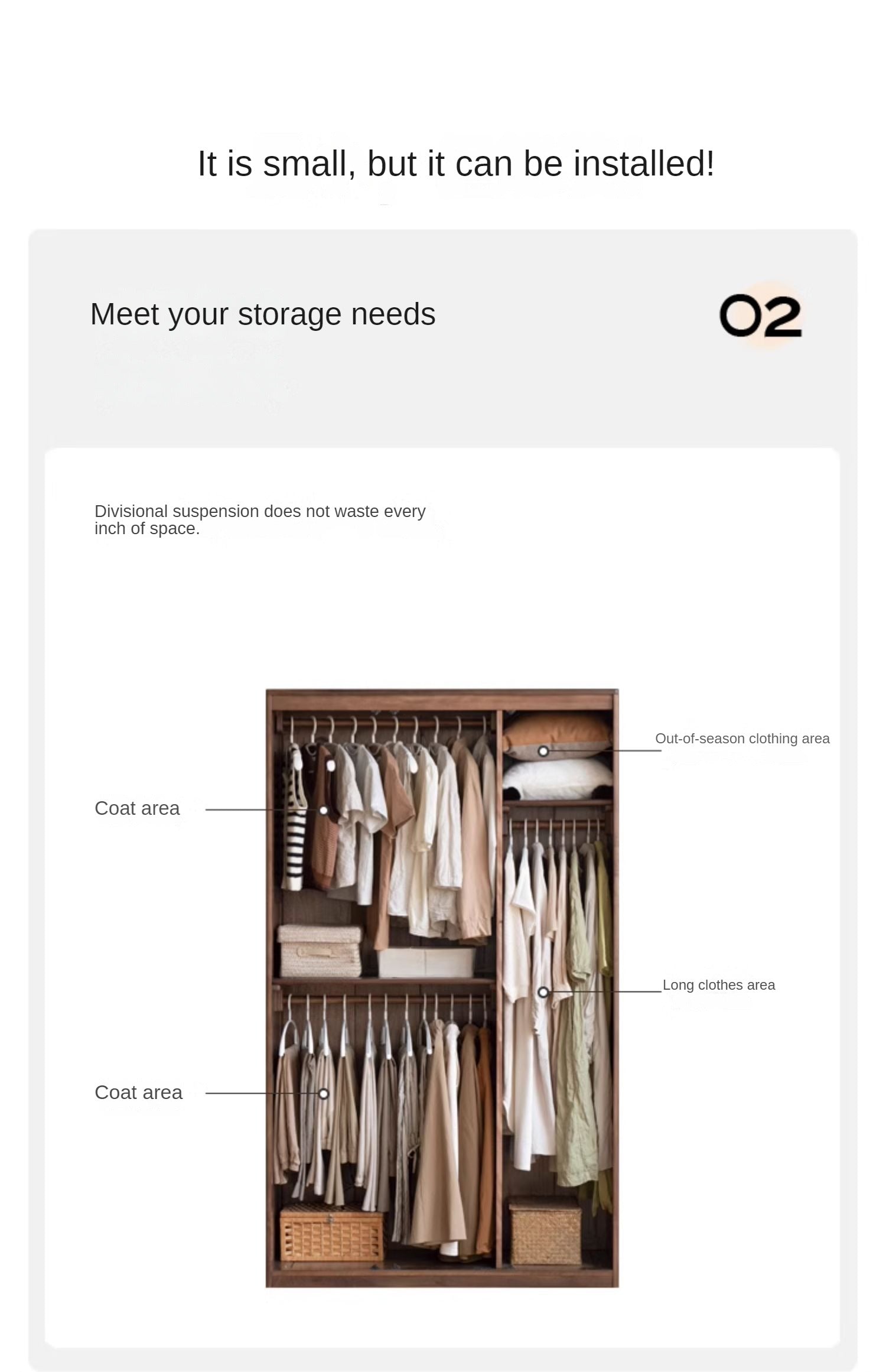 Black Walnut Solid Wood Wardrobe.