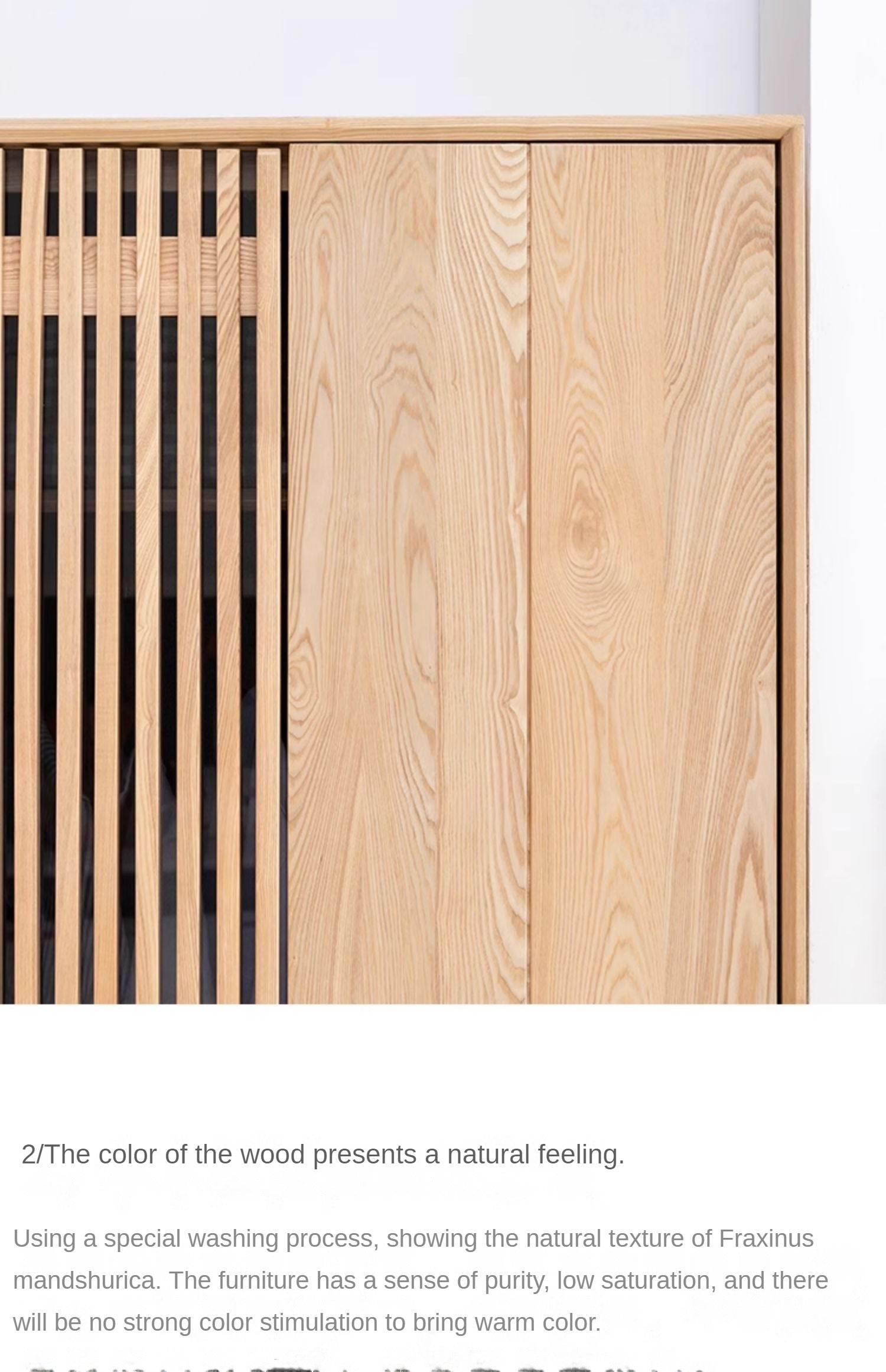 Ash Solid Wood Modern Wardrobe.