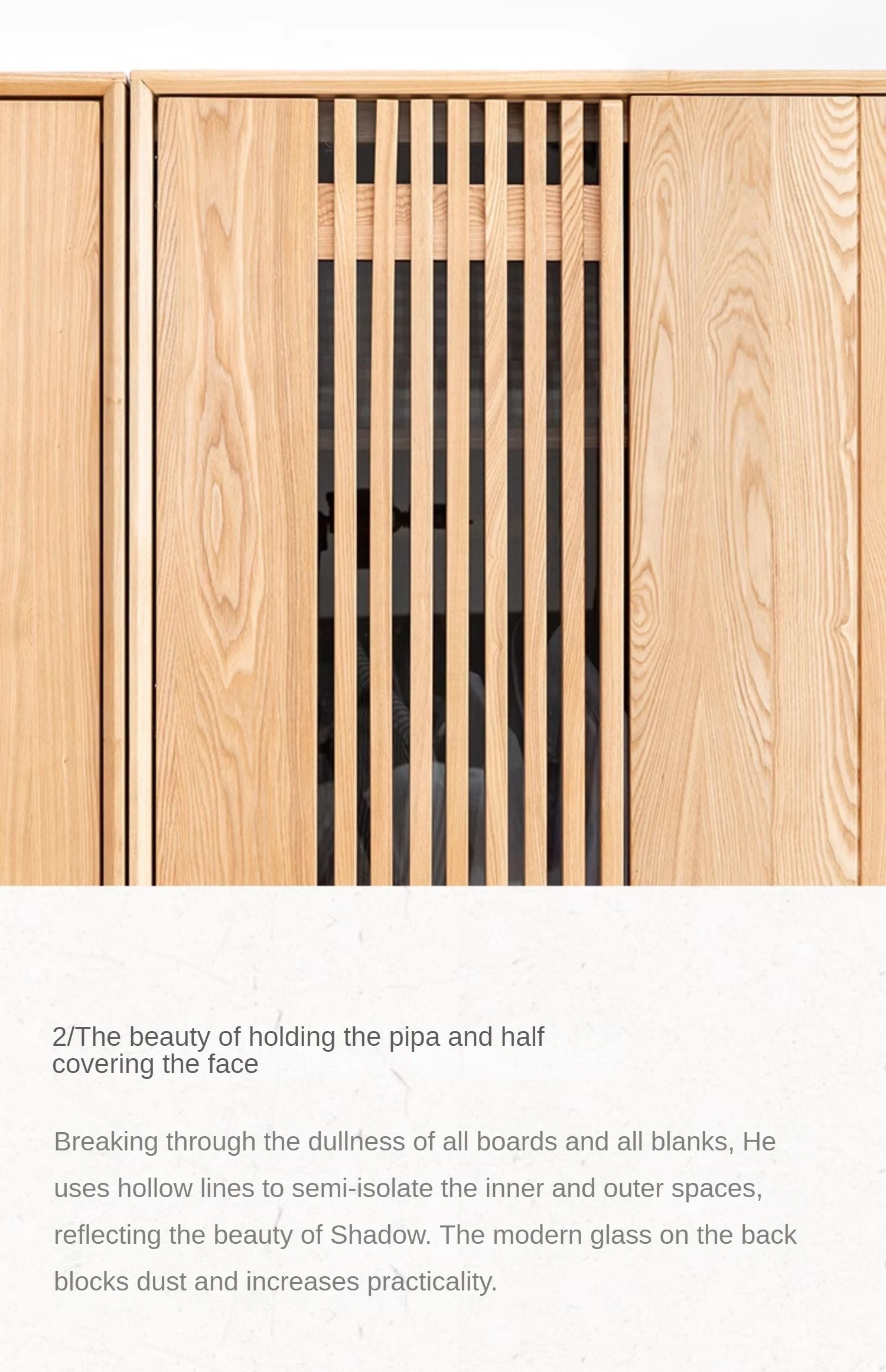 Ash Solid Wood Modern Wardrobe.
