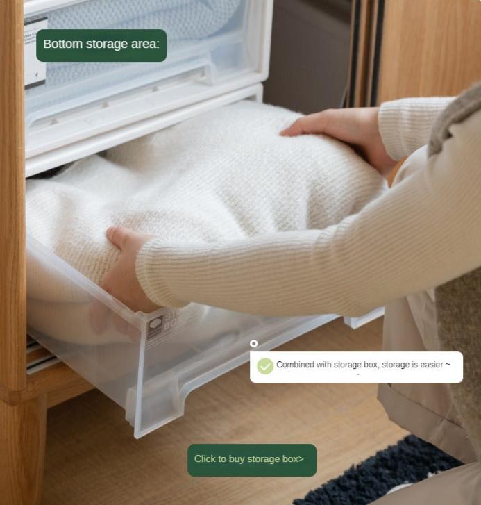 Oak Solid Wood Sliding Door Wardrobe.