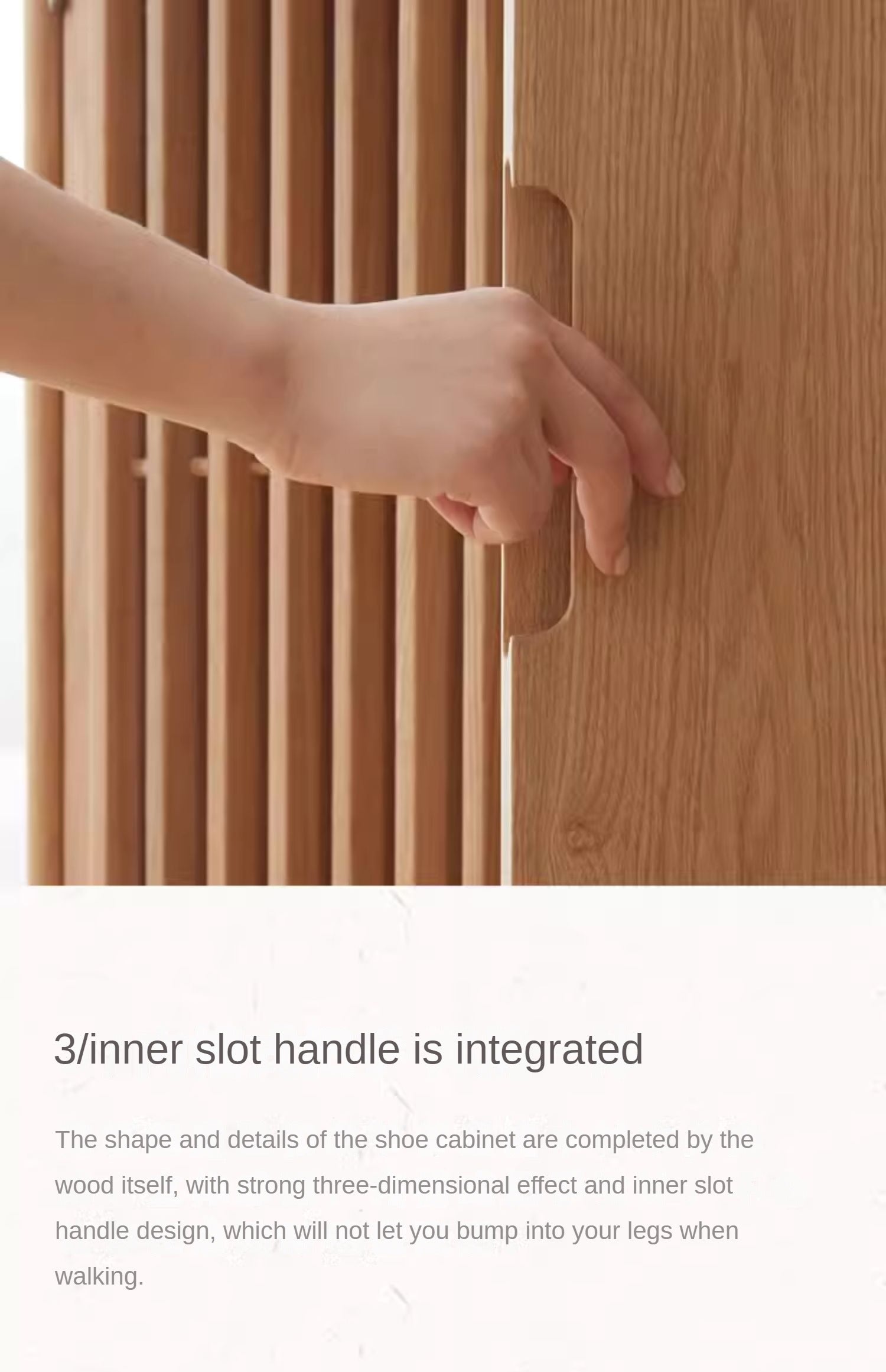 Ash Solid Wood Storage Shoe Cabinet