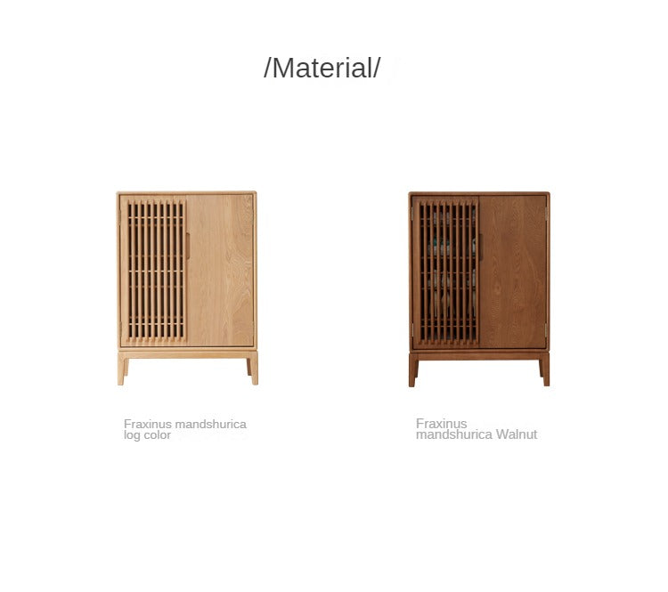Ash Solid Wood Storage Shoe Cabinet