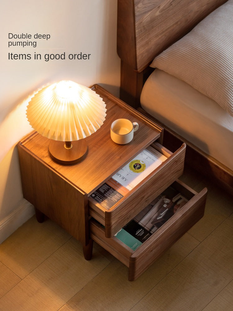Black Walnut, Ash Solid Wood Nightstand