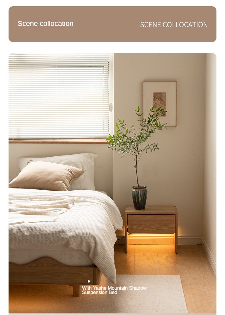 Ash Solid Wood Smart Modern Nightstand