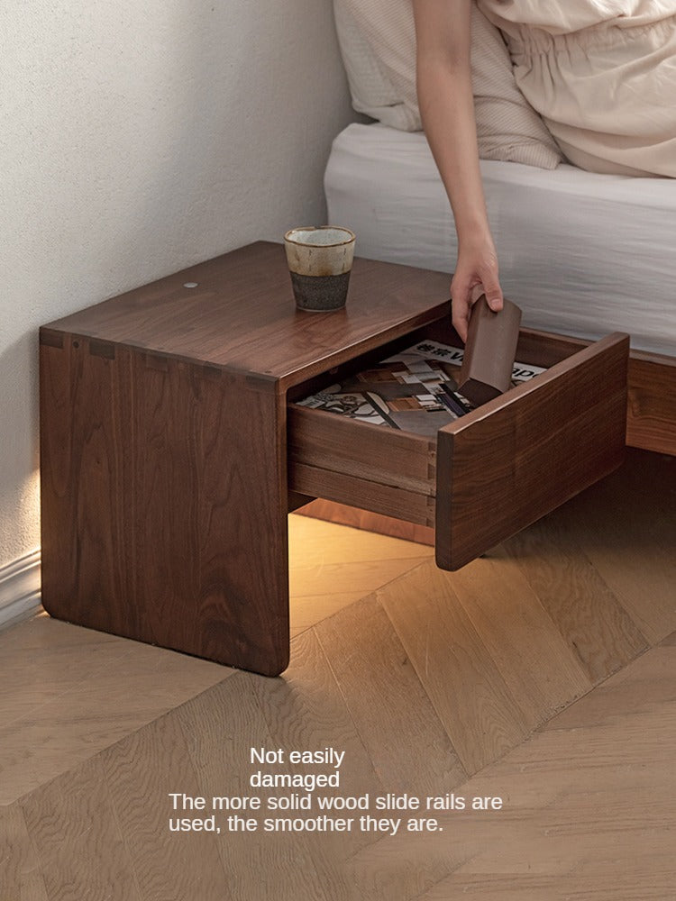 Black Walnut, Ash Solid Wood Simple Modern Nightstand