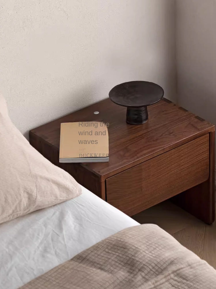 Black Walnut, Ash Solid Wood Simple Modern Nightstand