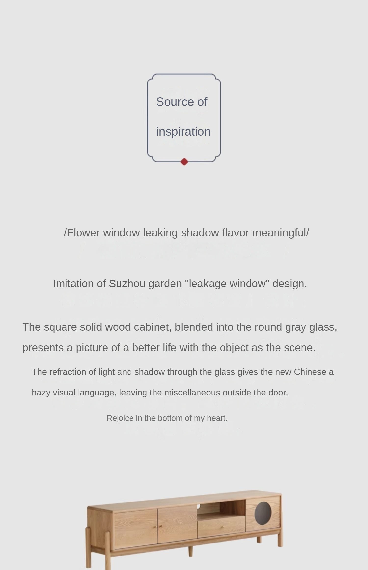 Ash Solid Wood Nordic Floor TV Cabinet.