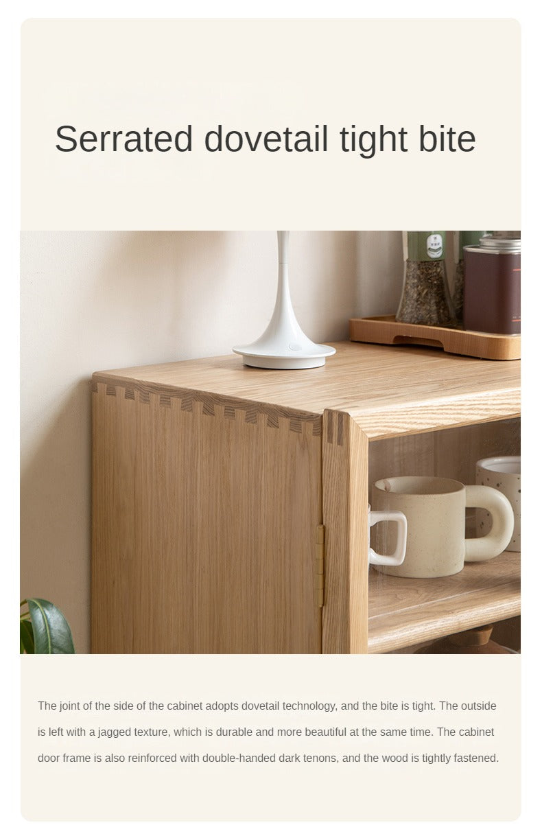 Ash Solid Wood Storage Sideboard