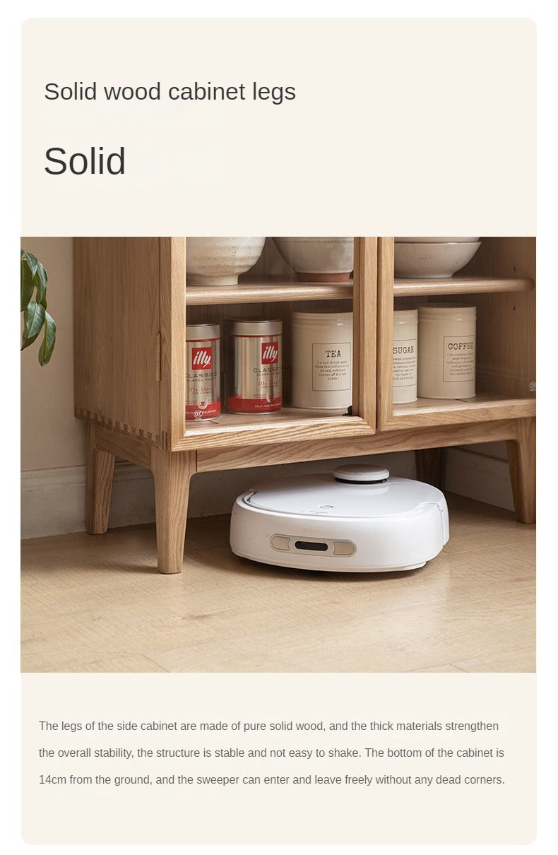 Ash Solid Wood Storage Side Cabinet