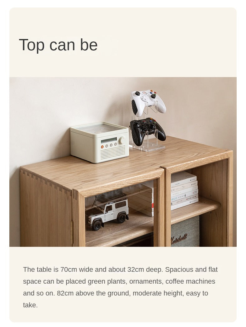 Ash Solid Wood Storage Sideboard