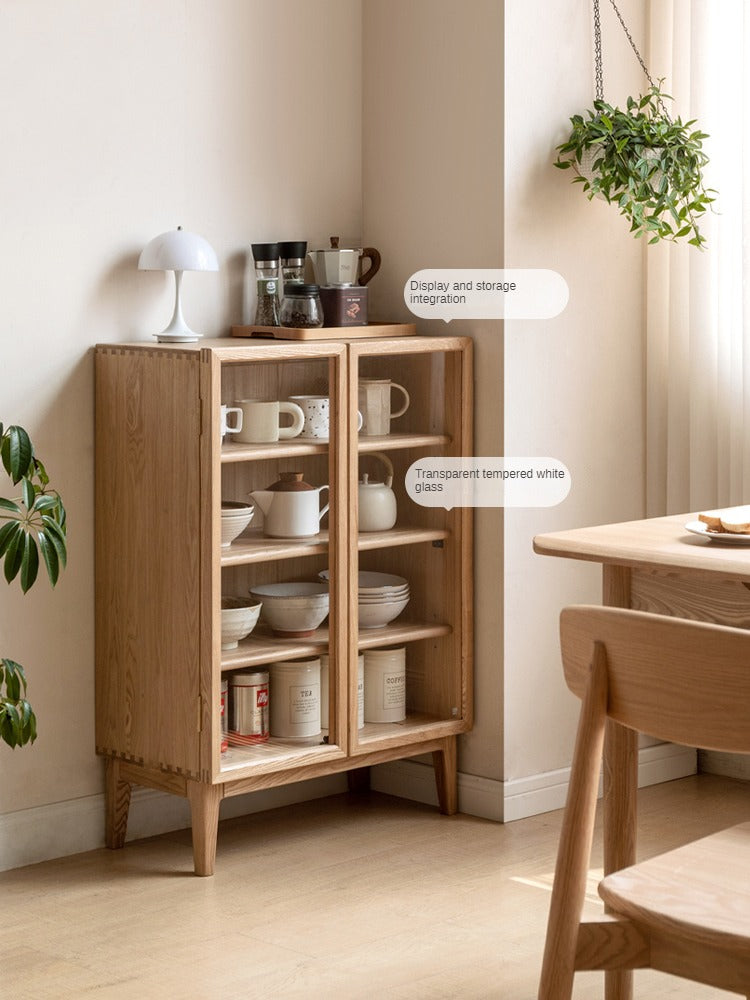 Ash Solid Wood Storage Side Cabinet