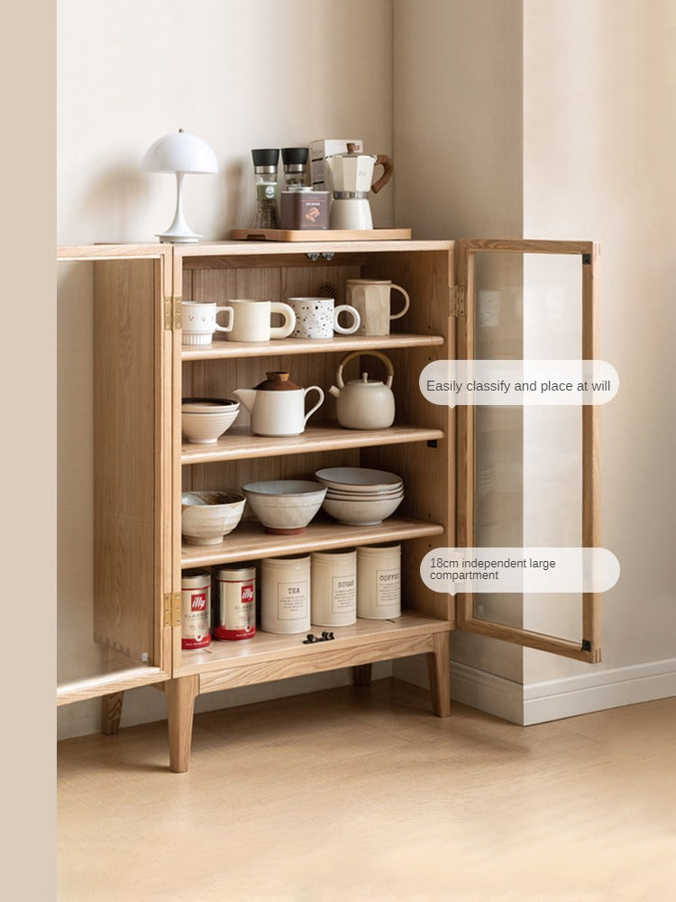 Ash Solid Wood Storage Sideboard