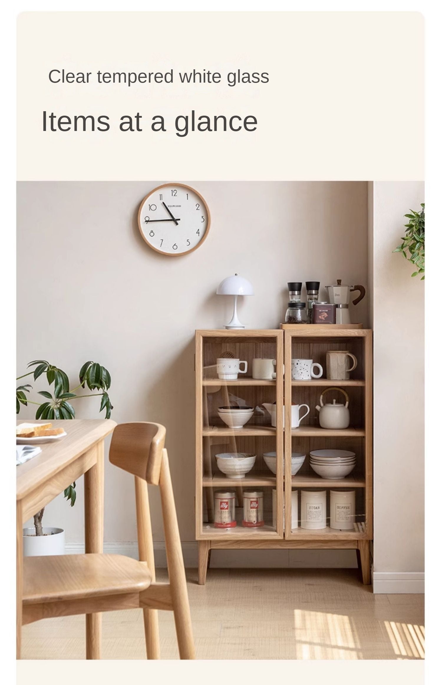 Ash Solid Wood Storage Sideboard