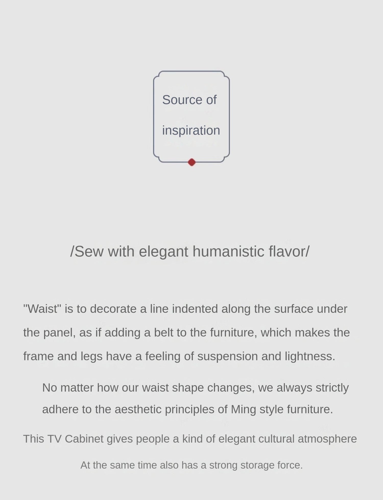 Ash Solid Wood Simple Floor TV Cabinet.