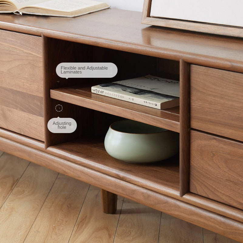Ash, Black Walnut Solid Wood Modern Simple TV Cabinet