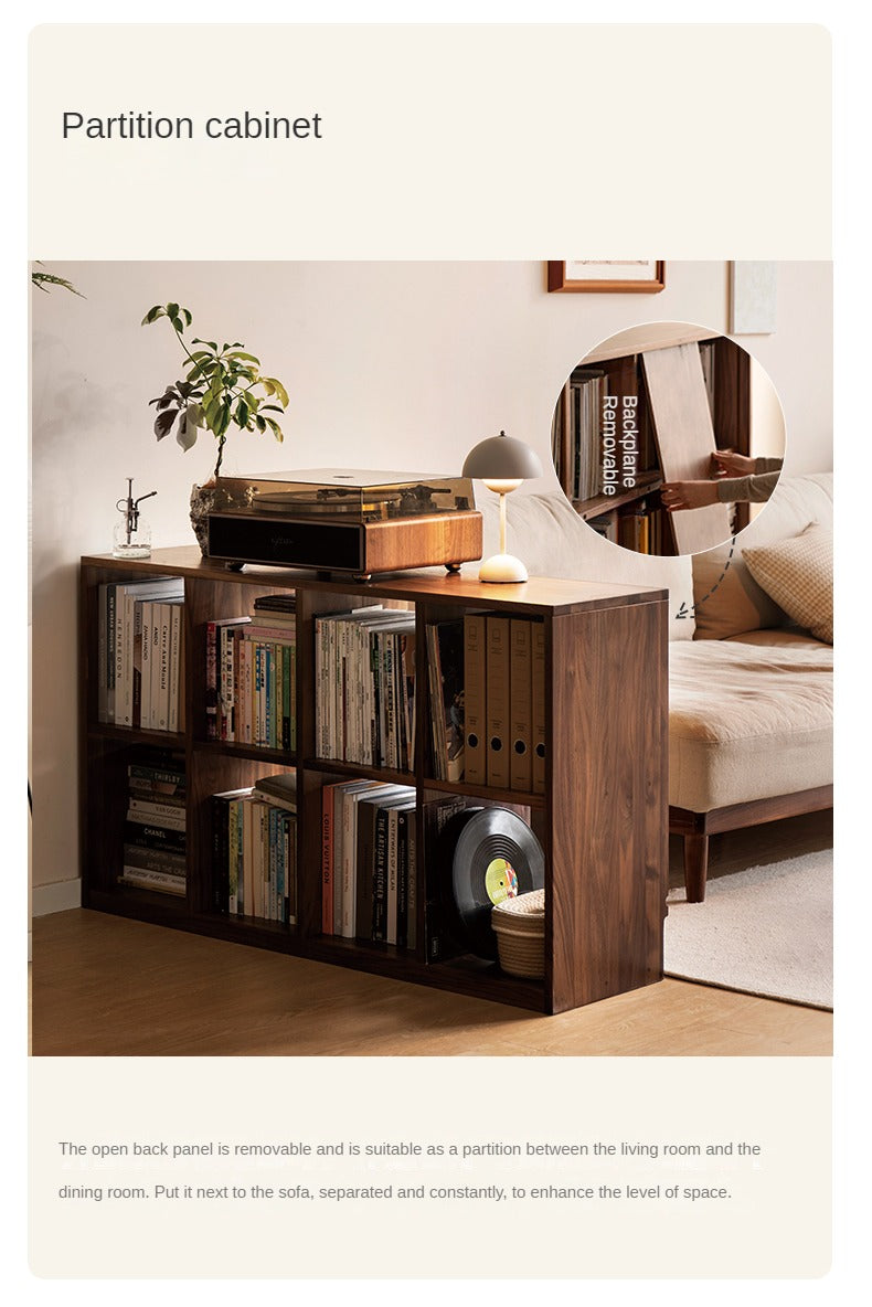 Black Walnut, Ash Solid Wood Floor Bookcase Rack