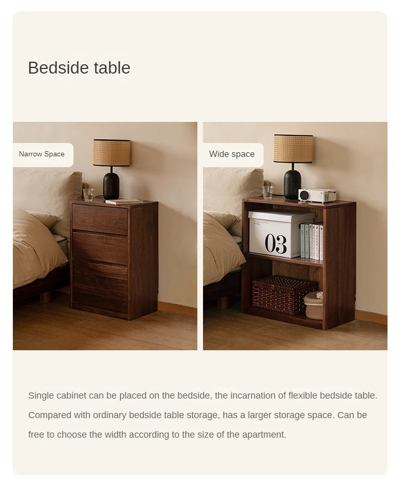 Black Walnut, Ash Solid Wood Floor Bookcase Rack