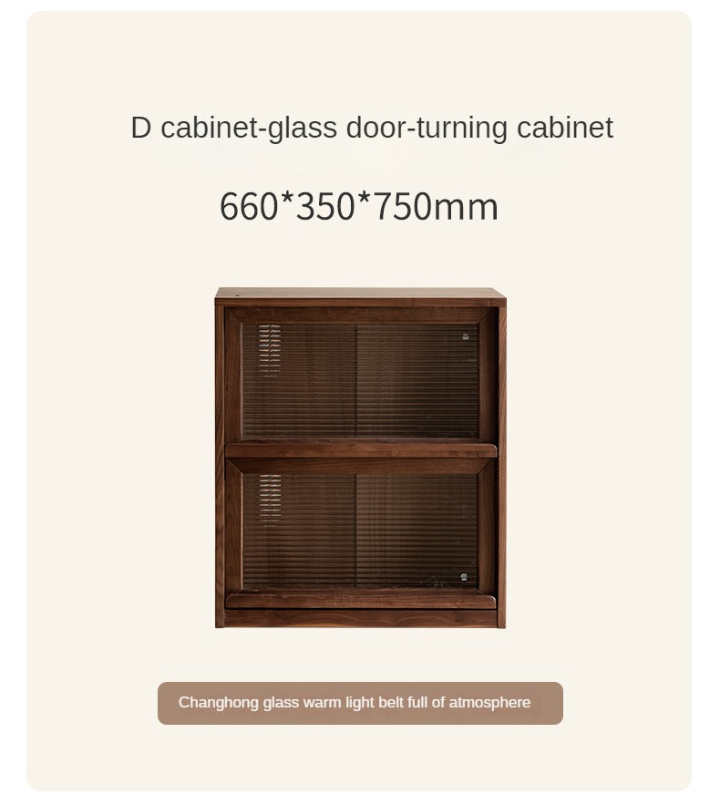 Black Walnut, Ash Solid Wood Floor Bookcase Rack