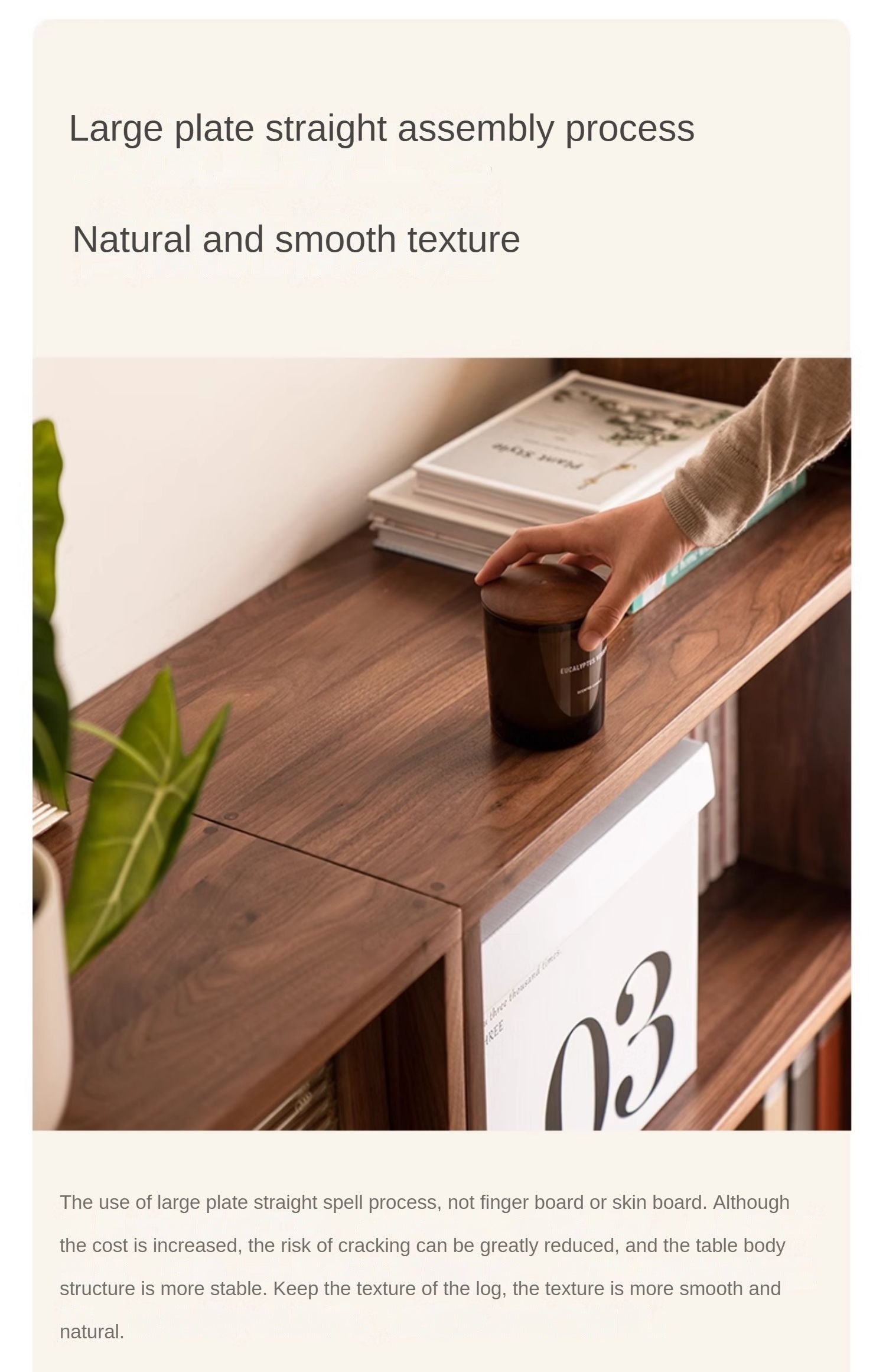 Black Walnut, Ash Solid Wood Floor Bookcase Rack